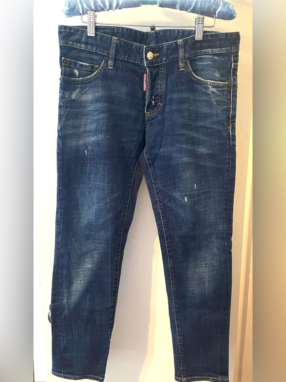 DSQUARED2 Women's Dark Blue Straight Leg Jeans